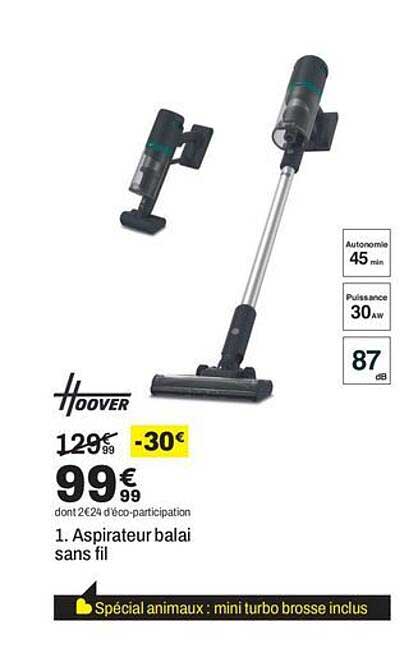 1. Aspirateur balai sans fil