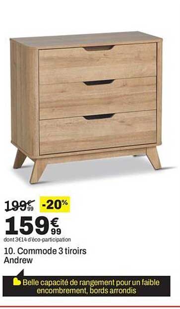 10. Commode 3 tiroirs Andrew
