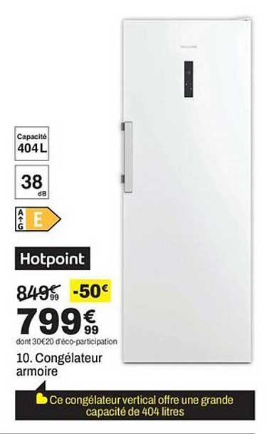 10. Congélateur armoire