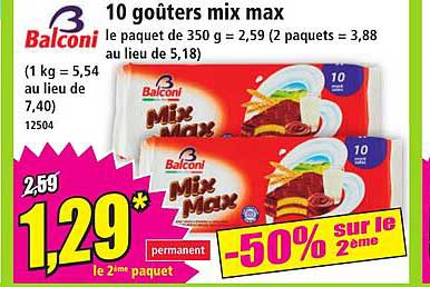 10 goûters mix max