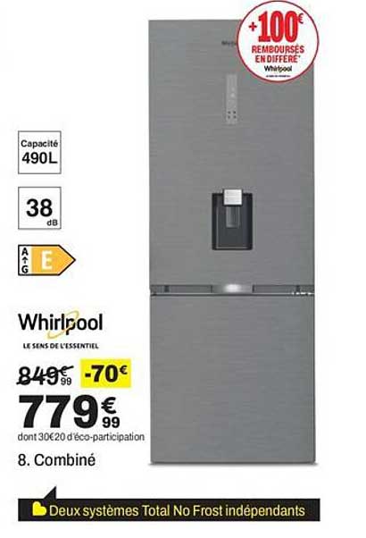 +100€ REMBOURSÉS EN DIFFÉRÉ Whirlpool