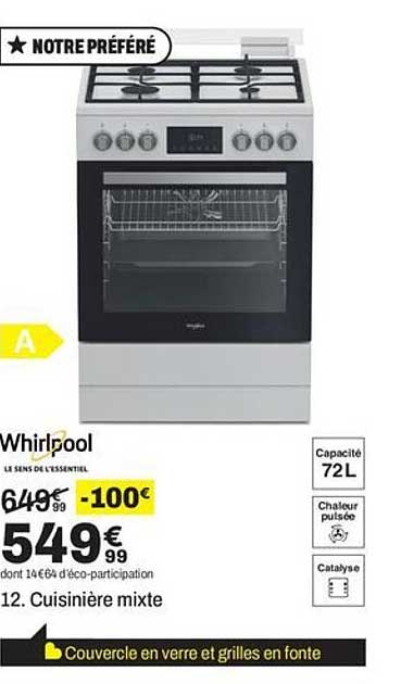 12. Cuisinière mixte