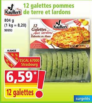 12 galettes pommes de terre et lardons