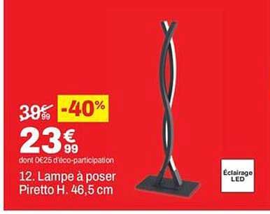 12. Lampe à poser Piretto H. 46,5 cm