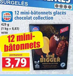 12 mini-bâtonnets glacés chocolat collection