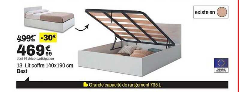 13. Lit coffre 140x190 cm Best