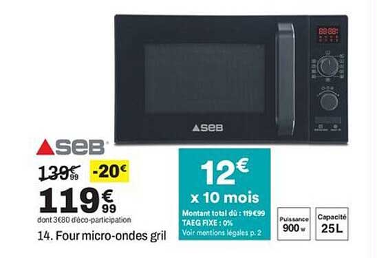 14. Four micro-ondes grill