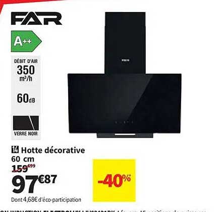 14 Hotte décorative 60 cm