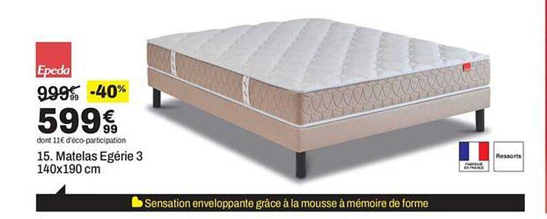 15. Matelas Égérie 3 140x190 cm