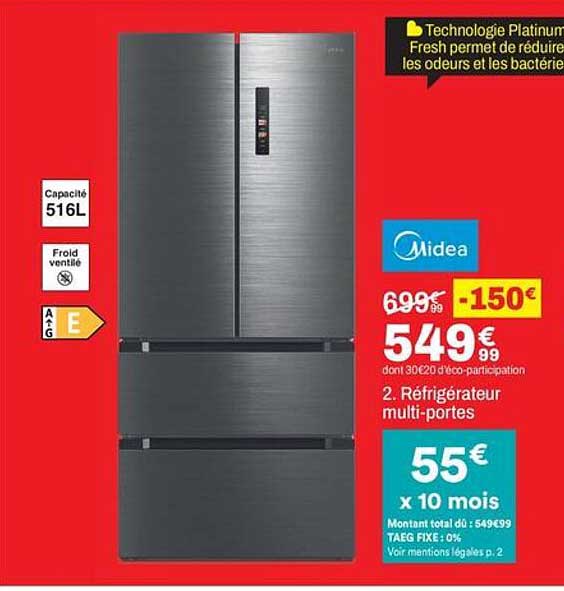 2. Réfrigérateur multi-portes