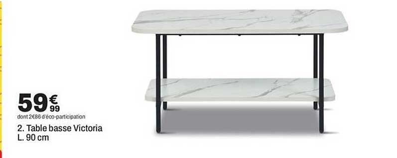 2. Table basse Victoria L. 90 cm