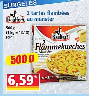 2 tartes flambées au munster