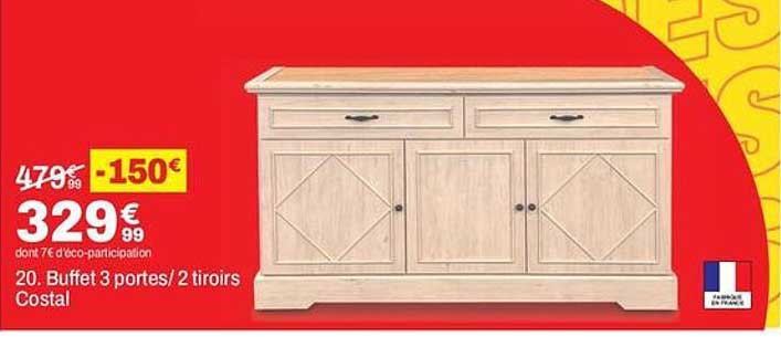 20. Buffet 3 portes/ 2 tirirs Costal