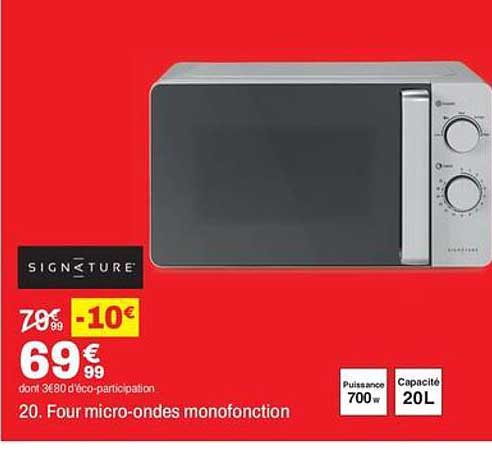 20. Four micro-ondes monofonction