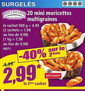 20 mini moricettes multigraines