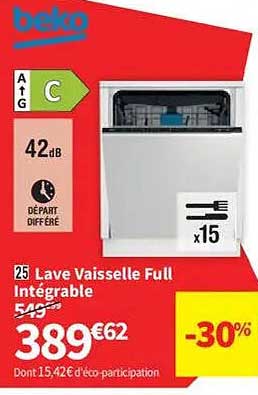 25 Lave Vaisselle Full Intégrable