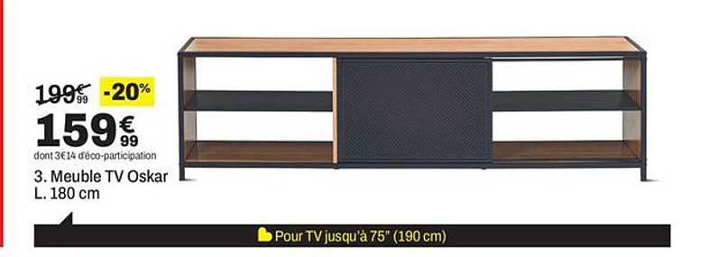 3. Meuble TV Oskar L. 180 cm