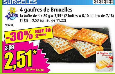 4 gaufres de Bruxelles