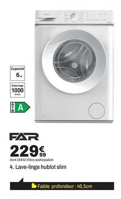 4. Lave-linge hublot slim