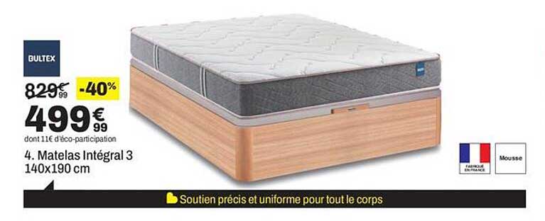 4. Matelas Intégral 3 140x190 cm