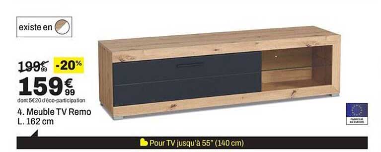 4. Meuble TV Remo L. 162 cm