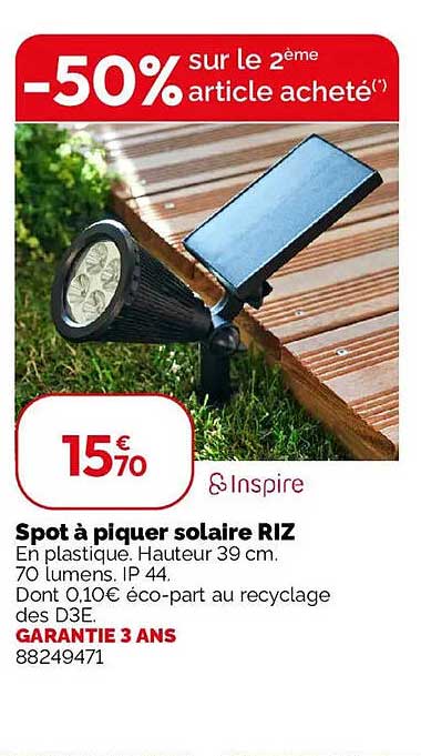 -50% sur le 2ème article acheté