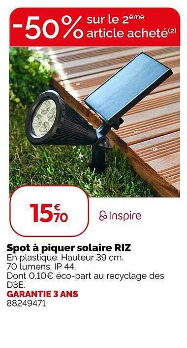 -50% sur le 2ème article acheté(2)