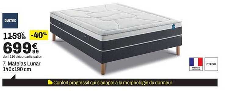 7. Matelas Lunar 140x190 cm