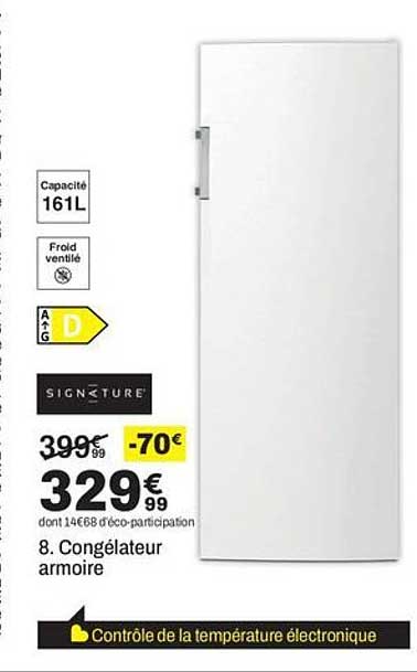 8. Congélateur armoire