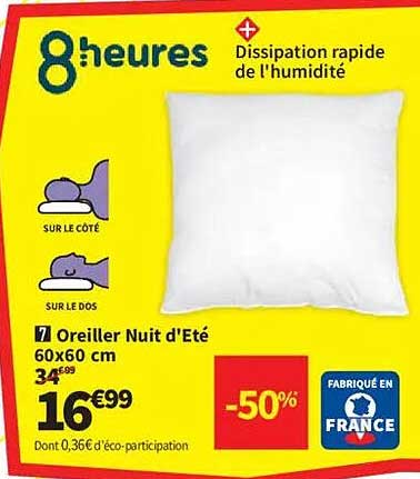 8 heures Dissipation rapide de l'humidité