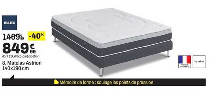 8. Matelas Astrion 140x190 cm
