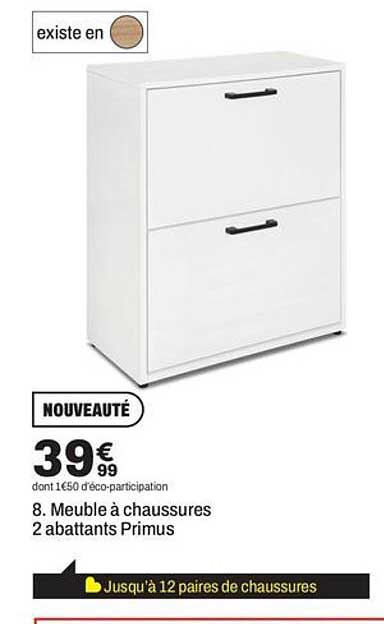 8. Meuble à chaussures 2 abattants Primus