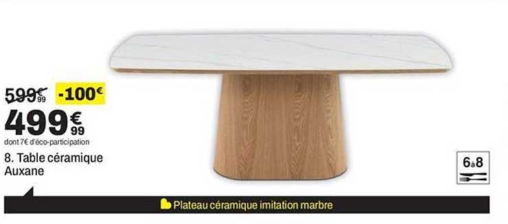 8. Table céramique Auxane