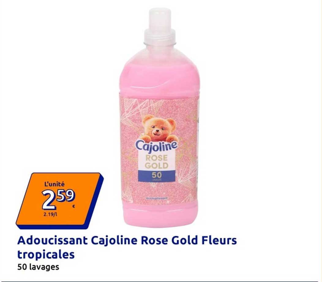 Adoucissant Cajoline Rose Gold Fleurs tropicales