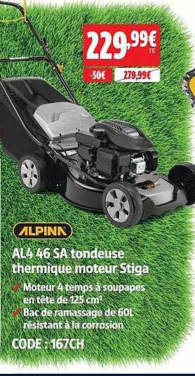 ALPINA AL4 46 SA tondeuse thermique moteur Stiga