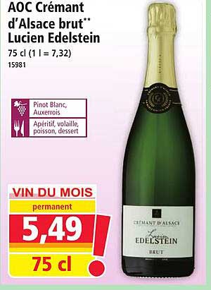 AOC Crémant d’Alsace brut** Lucien Edelstein