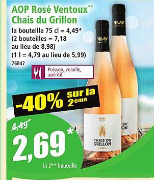 AOP Rosé Ventoux Chais du Grillon