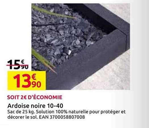 Ardoise noire 10-40