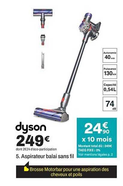 Aspirateur balai sans fil