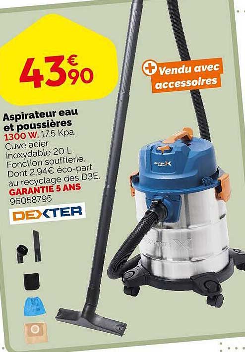 Aspirateur eau et poussières