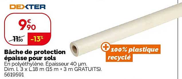 Bâche de protection épaisse pour sols