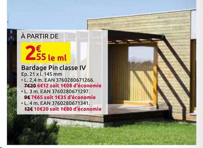 Bardage Pin classe IV