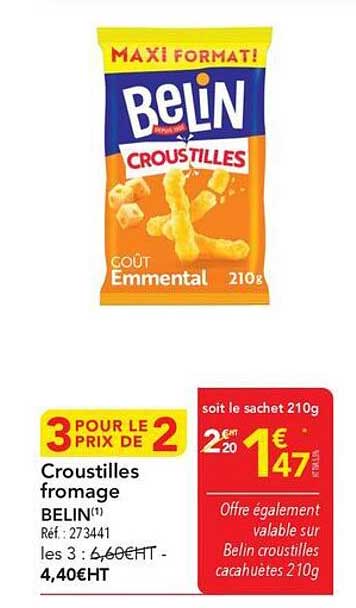 BELIN CROUSTILLES goût Emmental 210g