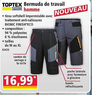 Bermuda de travail homme
