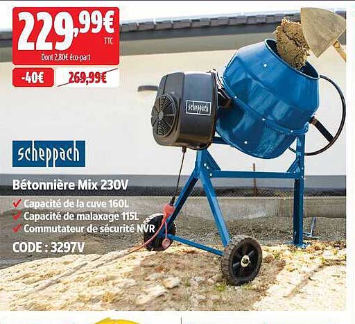 Bétonnière Mix 230V