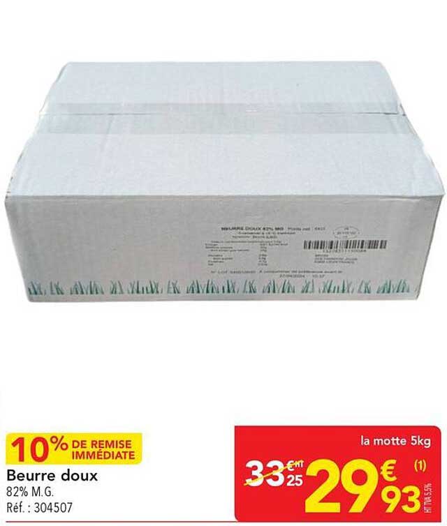 Beurre doux 82% M.G.