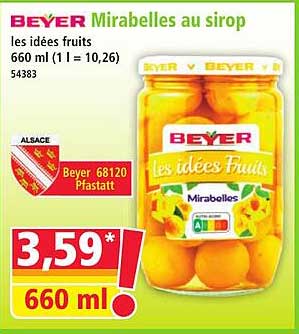 Beyer Mirabelles au sirop