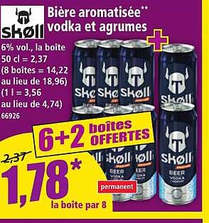 Bière aromatisée** vodka et agrumes