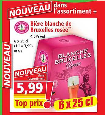 Bière blanche de Bruxelles rosée**