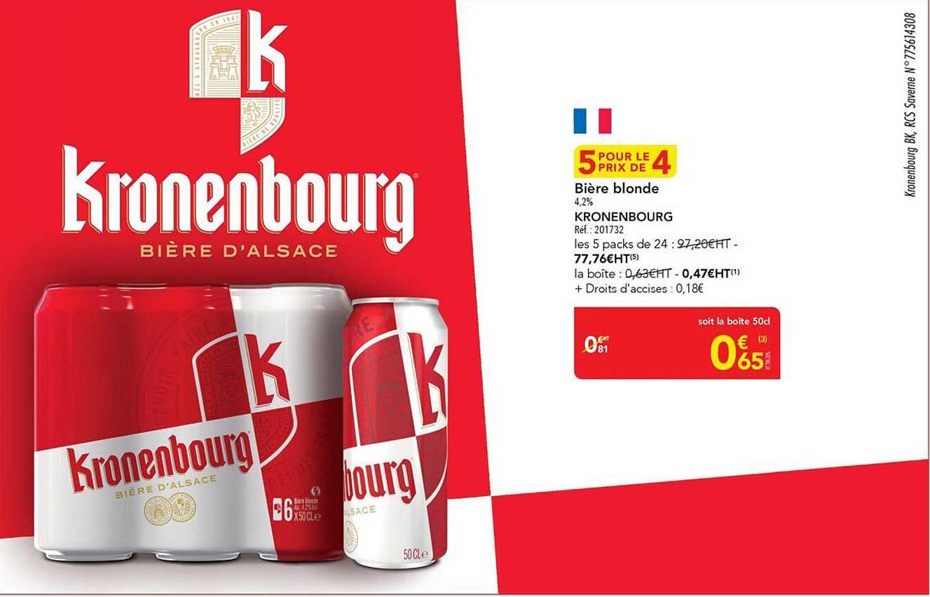 Bière blonde 4,2% KRONENBOURG